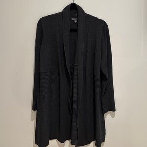 ❄️❄️Ladies Long Dark Grey Cardigan With High Open Slit Panels Large